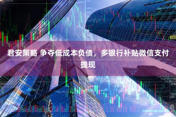 君安策略 争夺低成本负债，多银行补贴微信支付提现